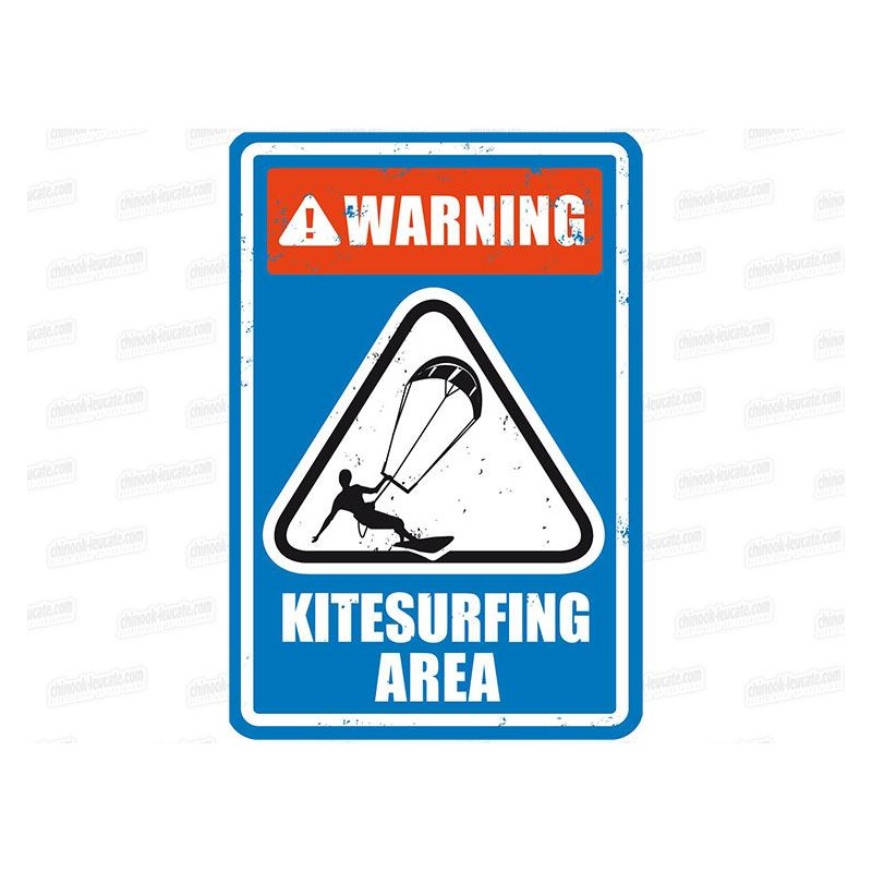 chinook-leucate.com Plaque métal Leucate KITESURFING (big)