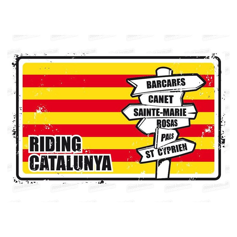 chinook-leucate.com Plaque métal Riding Catalunya