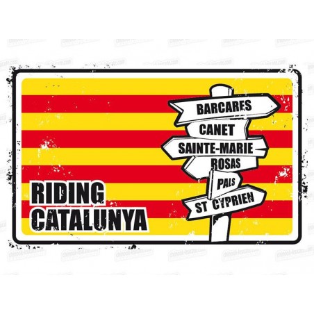 chinook-leucate.com Plaque métal Riding Catalunya