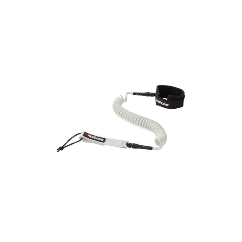 Northcore COILED SUP LEASH 10' WHITE