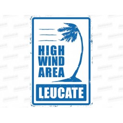 chinook-leucate.com Plaque métal Leucate High wind Area (big)