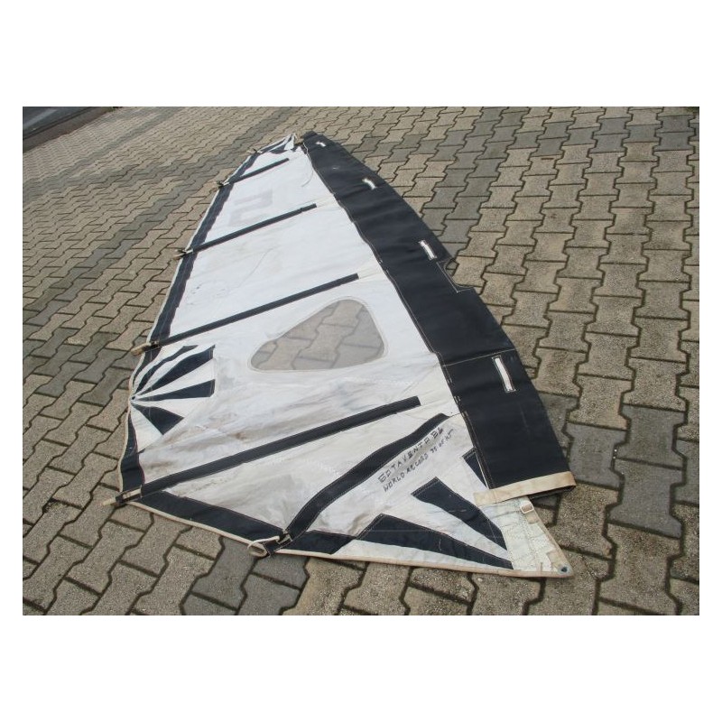 Voile Windsurf occasion Proto ERIC BEALE NORTH RECORD blanche 4 m² 1988