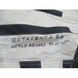 Voile Windsurf occasion Proto ERIC BEALE NORTH RECORD blanche 4 m² 1988