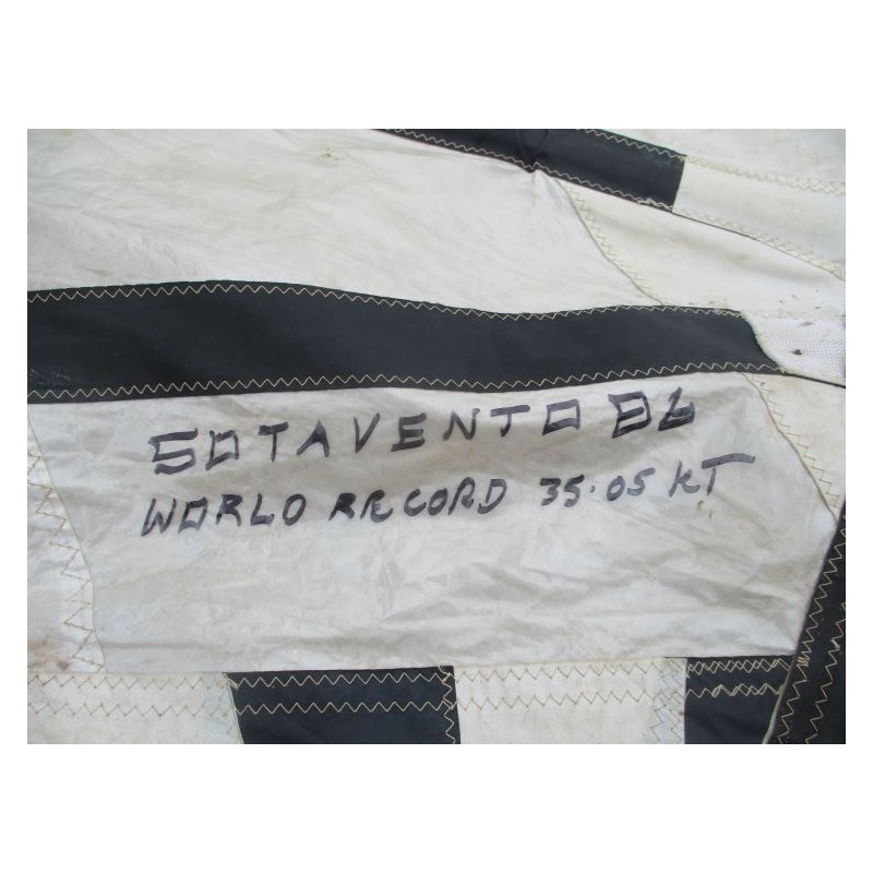 Voile Windsurf occasion Proto ERIC BEALE NORTH RECORD blanche 4 m² 1988