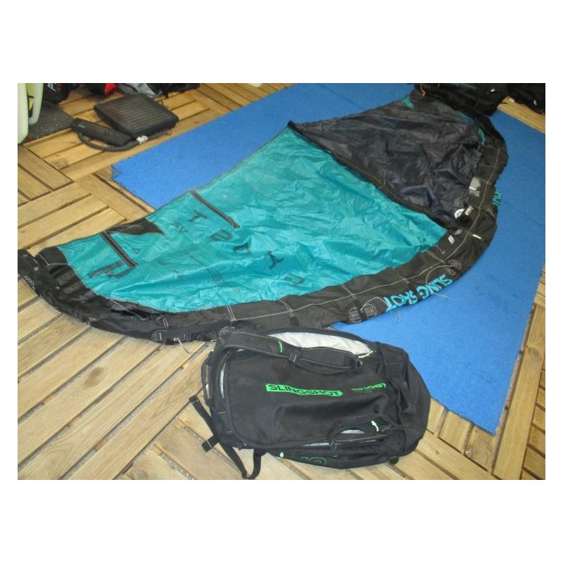 Aile nue Kitesurf TEST Slingshot GHOST V2 4 m² 2022 bleu