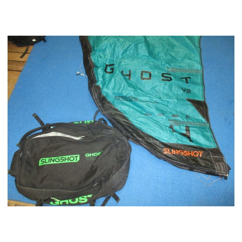 Aile nue Kitesurf TEST Slingshot GHOST V2 4 m² 2022 Blue