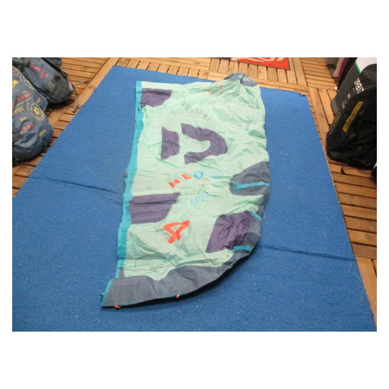 Aile nue Kitesurf occasion Duotone Neo 4 m² 2023 C29 mint/blue