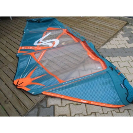 Voile Windsurf occasion Simmer BLACKTIP 4,2 m² 2022 petrol/blue