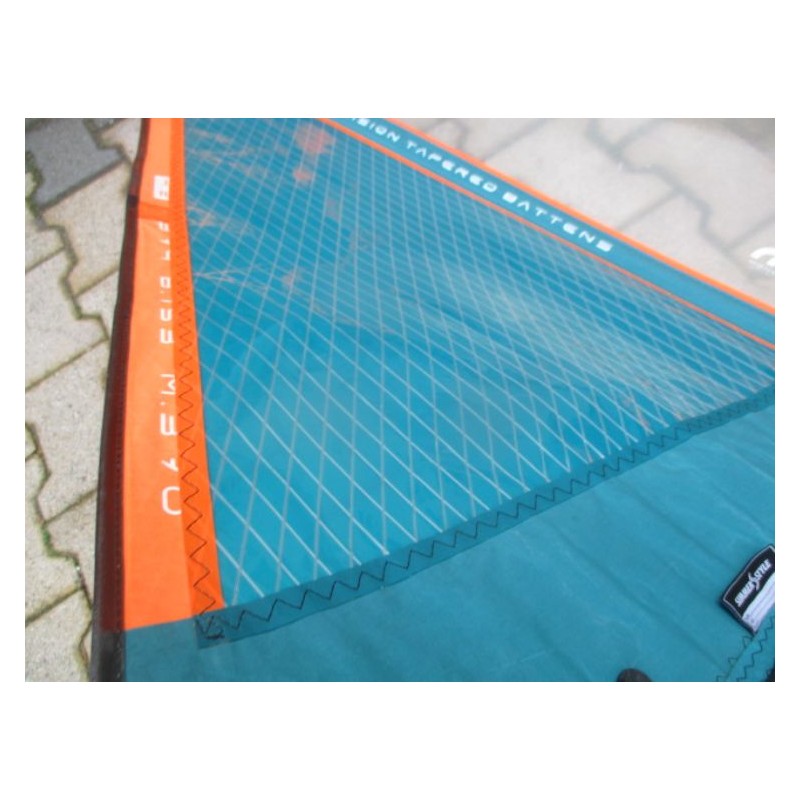 Voile Windsurf occasion Simmer BLACKTIP 4,2 m² 2022 petrol/blue