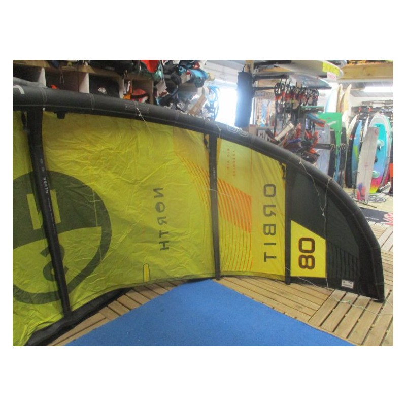 Aile nue Kitesurf occasion North Orbit 8 m² 2024 Sunset Yellow