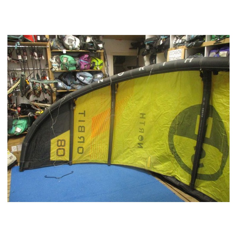Aile nue Kitesurf occasion North Orbit 8 m² 2024 Sunset Yellow