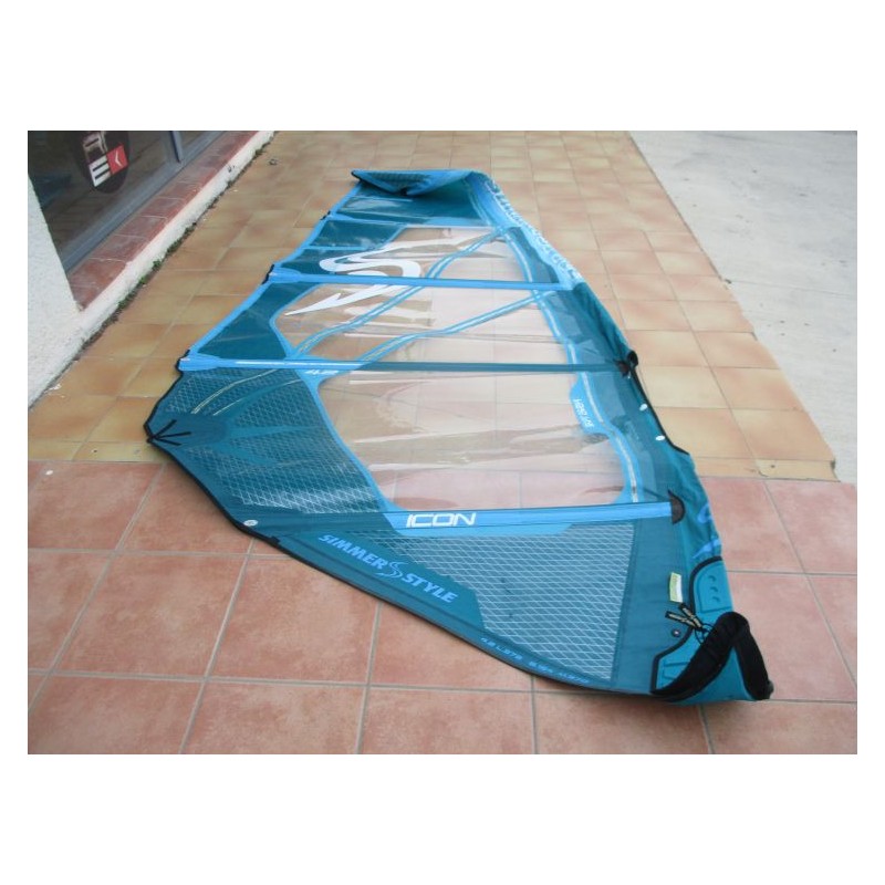 Voile Windsurf occasion Simmer ICON 4,2 m² 2021 Petrol/Blue