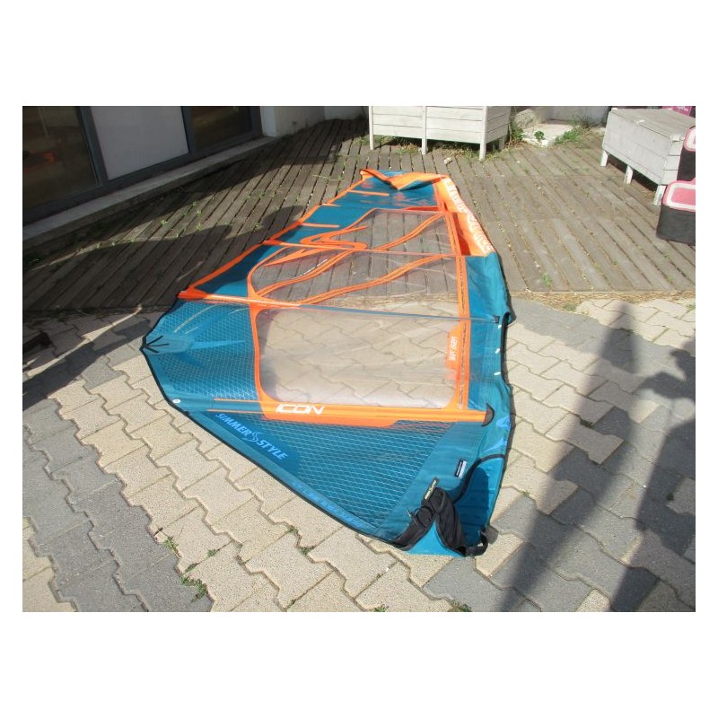 Voile Windsurf occasion Simmer ICON 4,7 m² 2021 Petrol/Orange