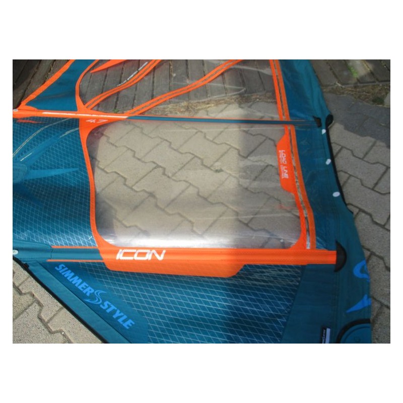 Voile Windsurf occasion Simmer ICON 4,7 m² 2021 Petrol/Orange