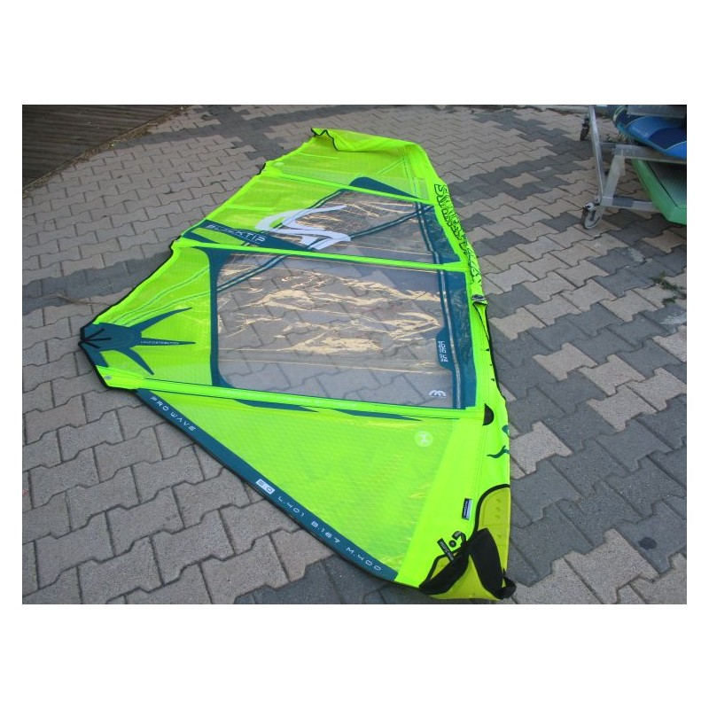 Voile Windsurf occasion Simmer BLACKTIP 5 m² 2023 yellow/petrol
