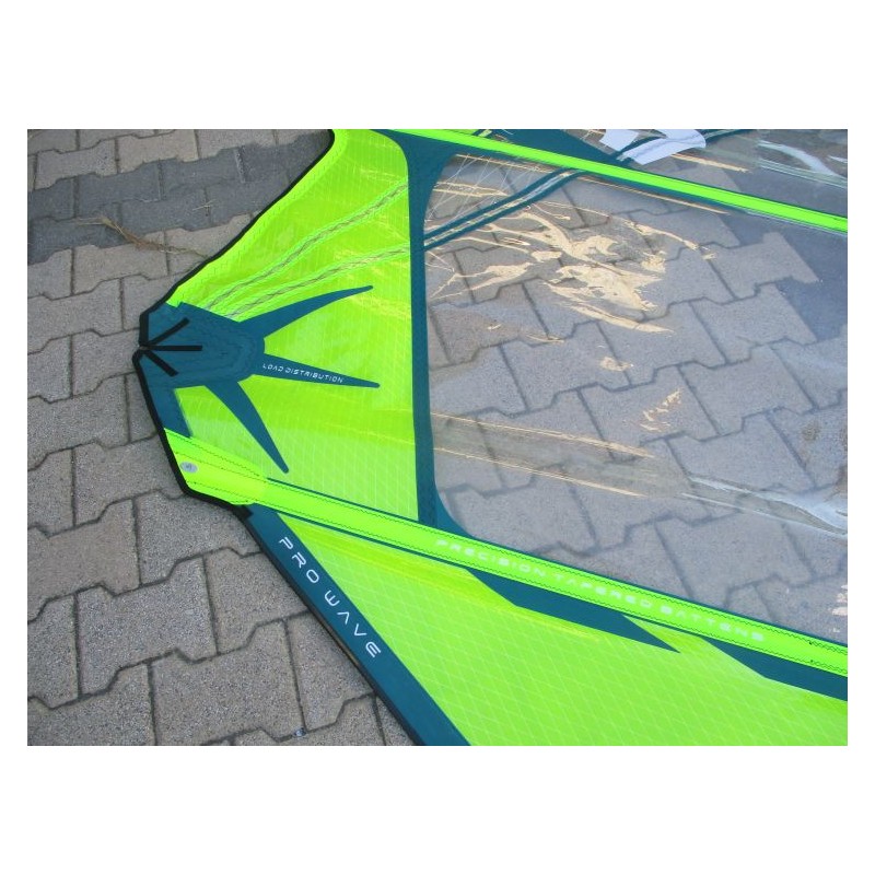 Voile Windsurf occasion Simmer BLACKTIP 5 m² 2023 yellow/petrol