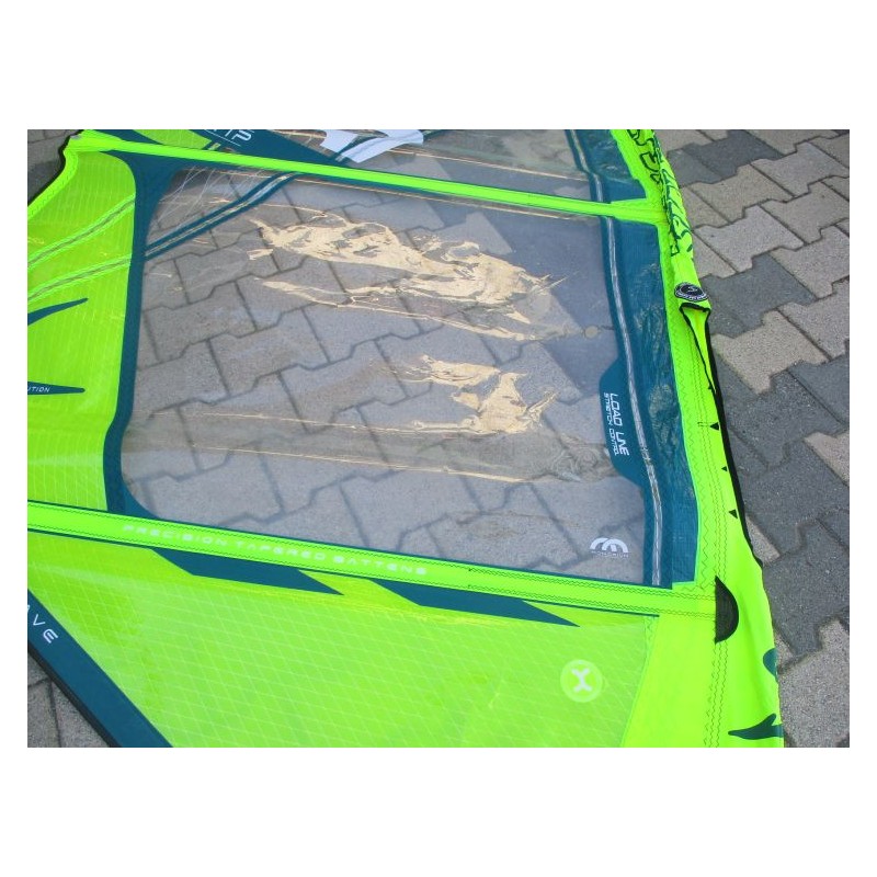 Voile Windsurf occasion Simmer BLACKTIP 5 m² 2023 yellow/petrol