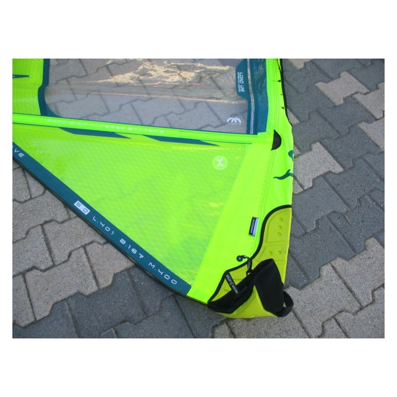 Voile Windsurf occasion Simmer BLACKTIP 5 m² 2023 yellow/petrol