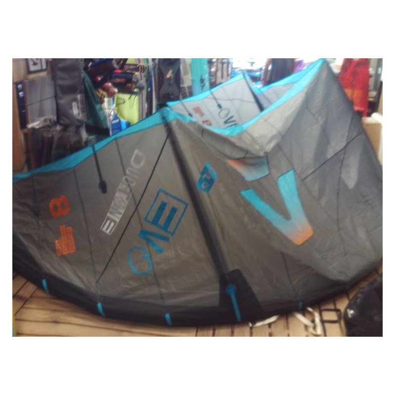 Aile nue Kitesurf occasion Duotone evo SLS 8 m² 2026 dark-grey/turquoise