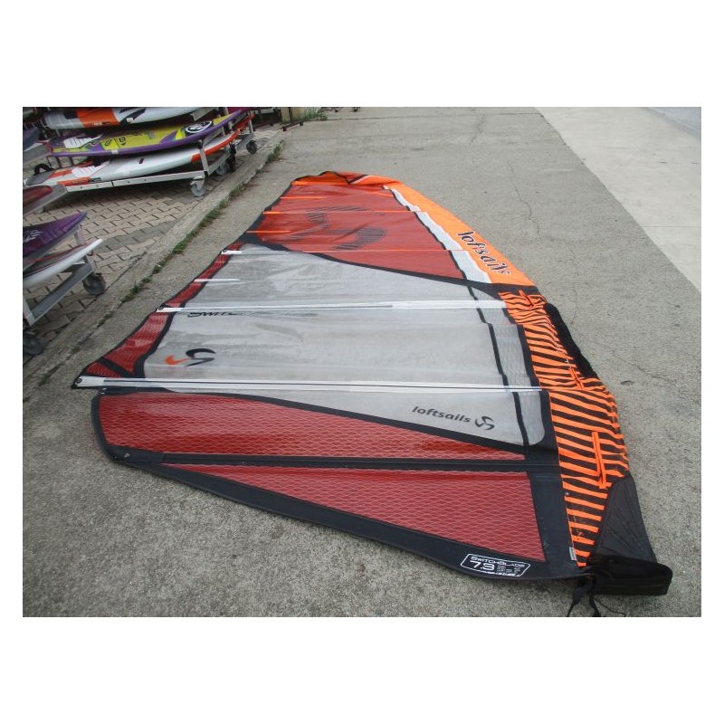 Voile Windsurf occasion Loftsails SWITCH BLADE 7,3 m² 2014 Orange