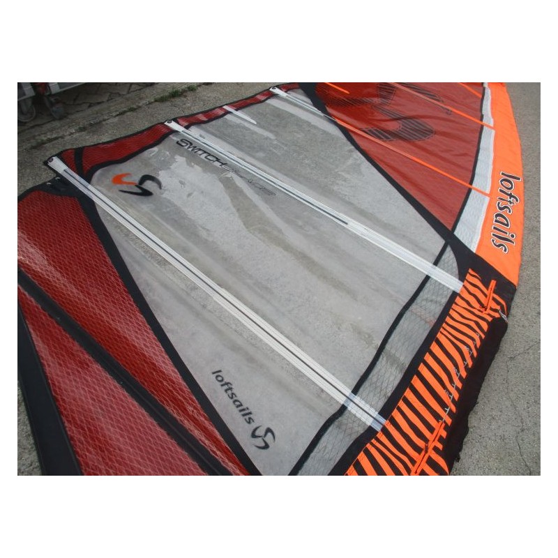 Voile Windsurf occasion Loftsails SWITCH BLADE 7,3 m² 2014 Orange