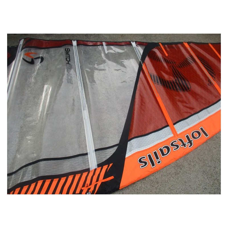 Voile Windsurf occasion Loftsails SWITCH BLADE 7,3 m² 2014 Orange