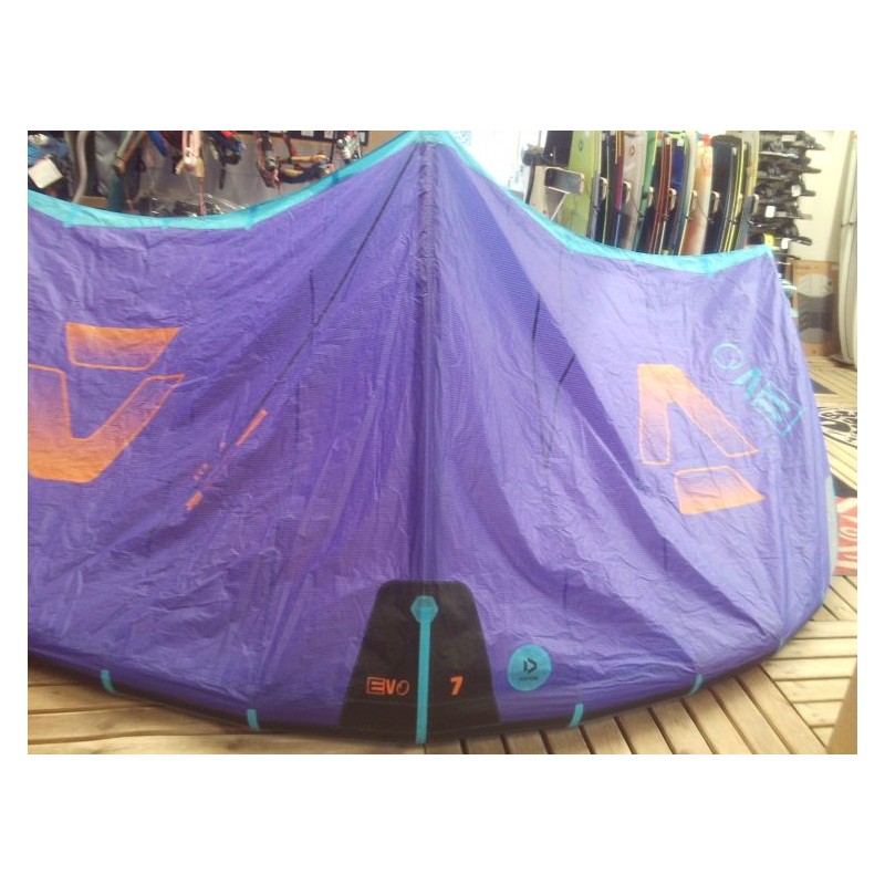 Aile nue Kitesurf occasion Duotone EVO 7 m² 2026 Purple