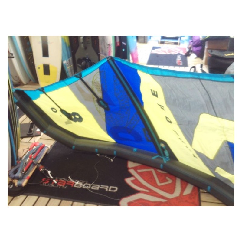 Aile nue Kitesurf occasion Duotone Dice SLS 8 m² 2024 lime/Dark-Grey