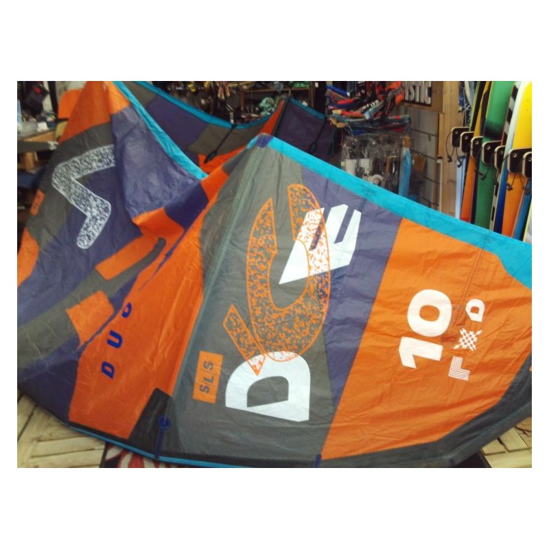 Aile nue Kitesurf occasion Duotone Dice SLS 10 m² 2024 lime/Dark-Grey