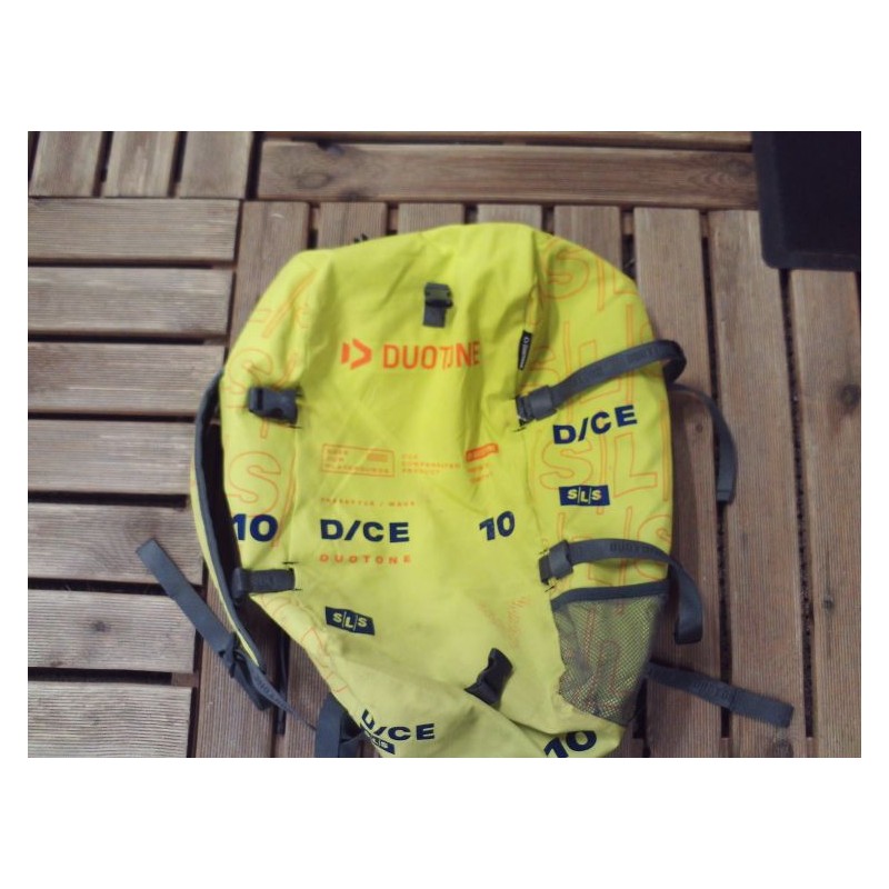 Aile nue Kitesurf occasion Duotone Dice SLS 10 m² 2024 lime/Dark-Grey