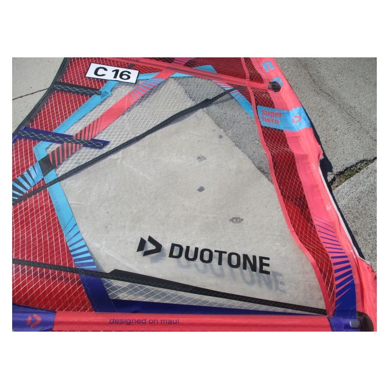 Voile Windsurf occasion Duotone SUPER HERO 3 m² 2023 Coral